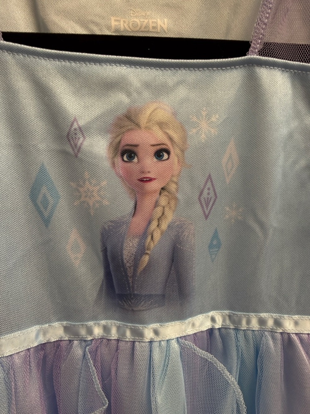 Disney Elsa Light Blue & Lavender Ruffle Dress - Picture 4 of 4